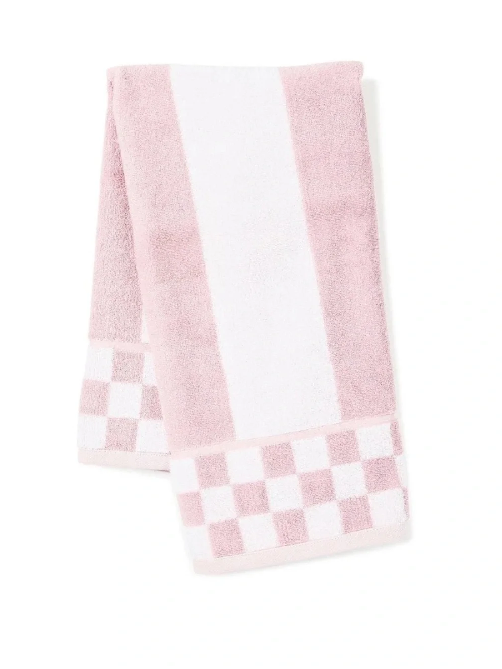 Mackenzie-Childs Rosy Stripe Bath Towel and Hand Towel. NWT.
